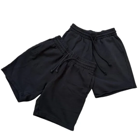 H&M and Divided Black Drawstring Sweat Shorts Size Small - Picture 1 of 8